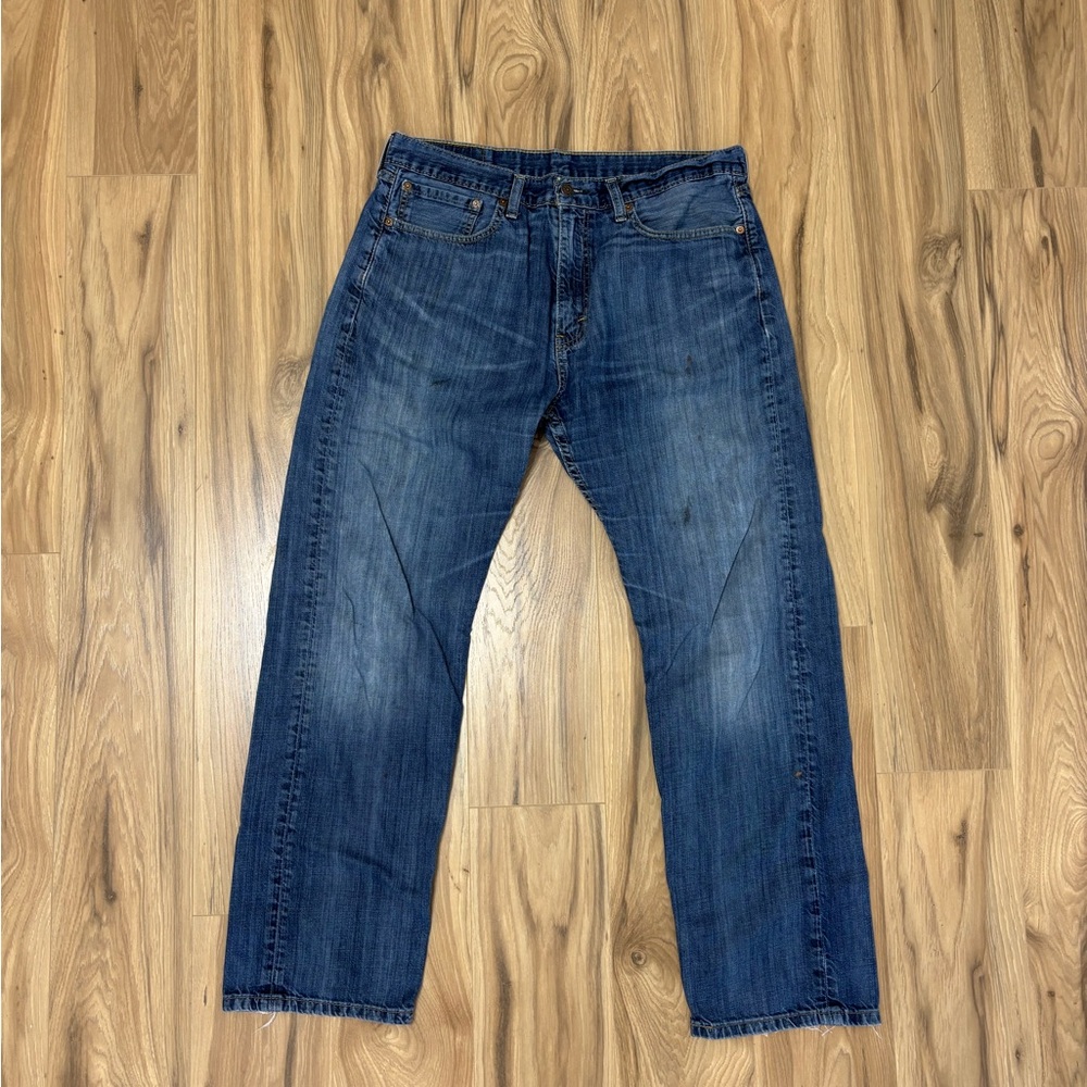 Levi's Blue Straight Leg Jeans with Classic Style